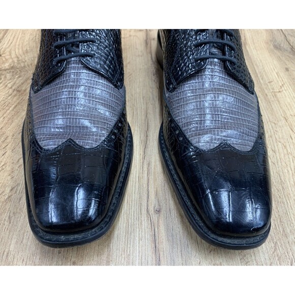 Stacy Adams Mens Amato Leather Oxfords 24823-975 Crocodile Lizard Print Size 9M main image 11